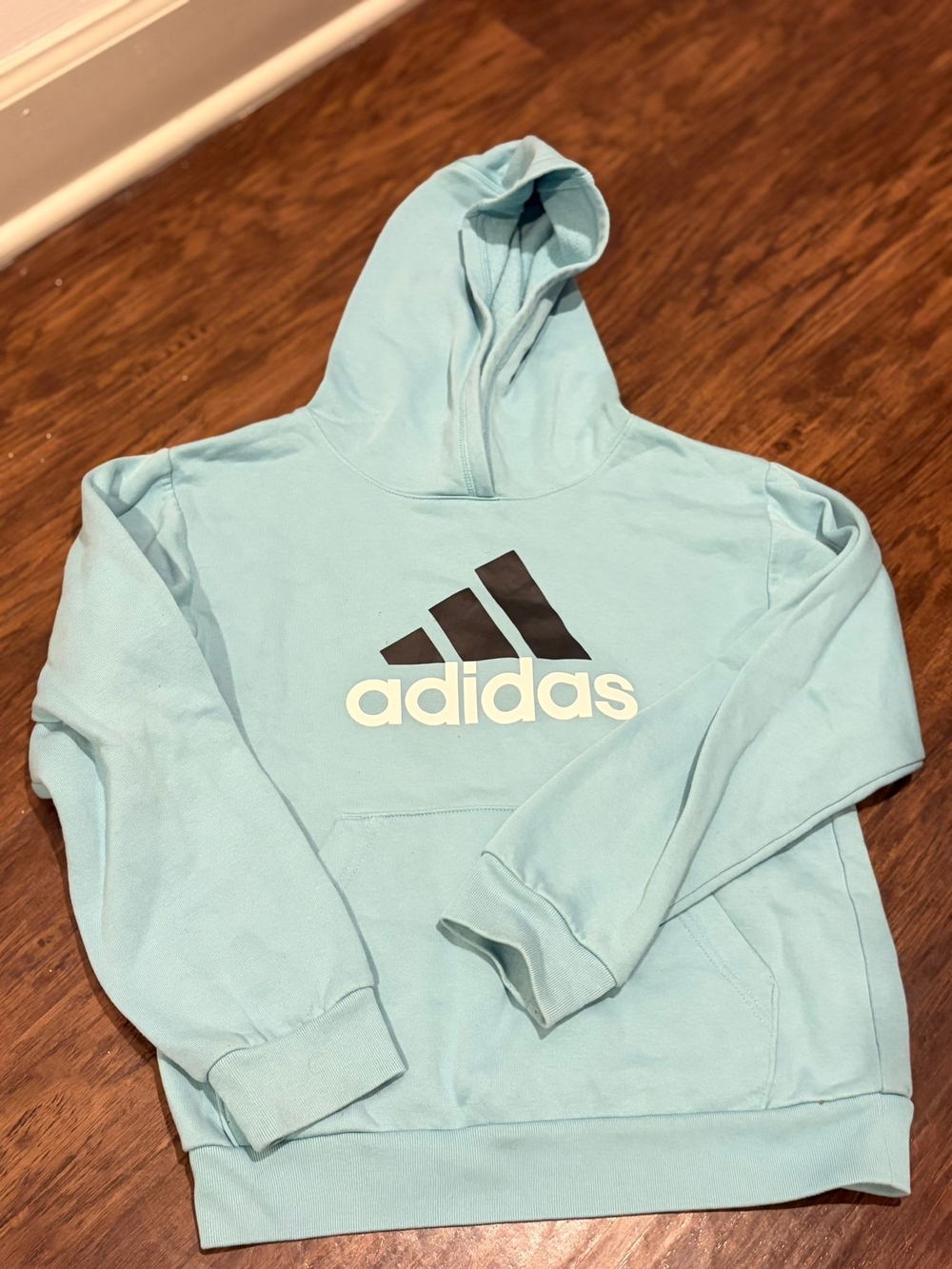 Adidas Light Blue Logo Hoodie